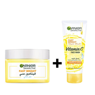 Garnier SkinActive Fast Bright Vitamin C Aqua Gel 50ml - GEL WASH FAST BRIGHT 100ML