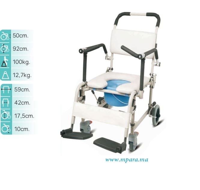 Chaise Garde-Robe Percée Médicale avec Seau Amovible