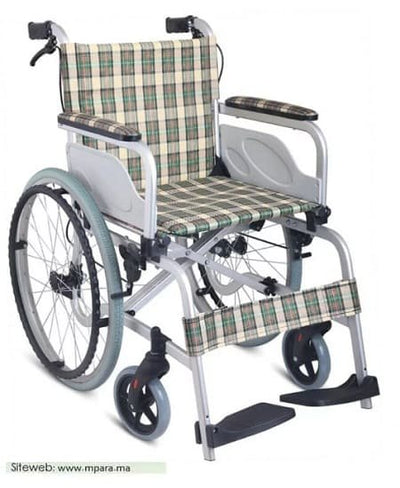 Fauteuil Roulant Confort Léger en Aluminium Pliable