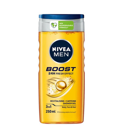 Nivea Men Gel Douche Boost 24H Fresh Effect 250Ml