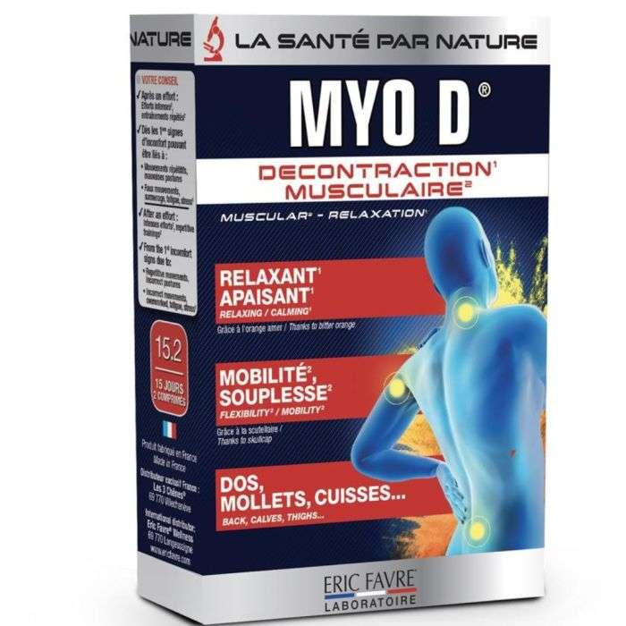Eric Favre Myo D – Décontraction musculaire 30 comprimés
