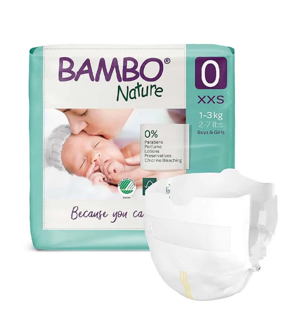Bambo Nature Couches Taille 0 Xxs 1-3 Kg 24 Unites