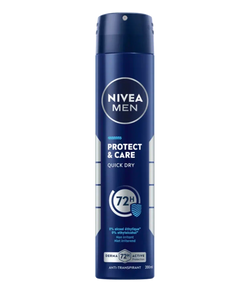 NIVEA MEN Déodorant Spray Protect & Care 72h 200ml – Protection, Soin & Fraîcheur Longue Durée