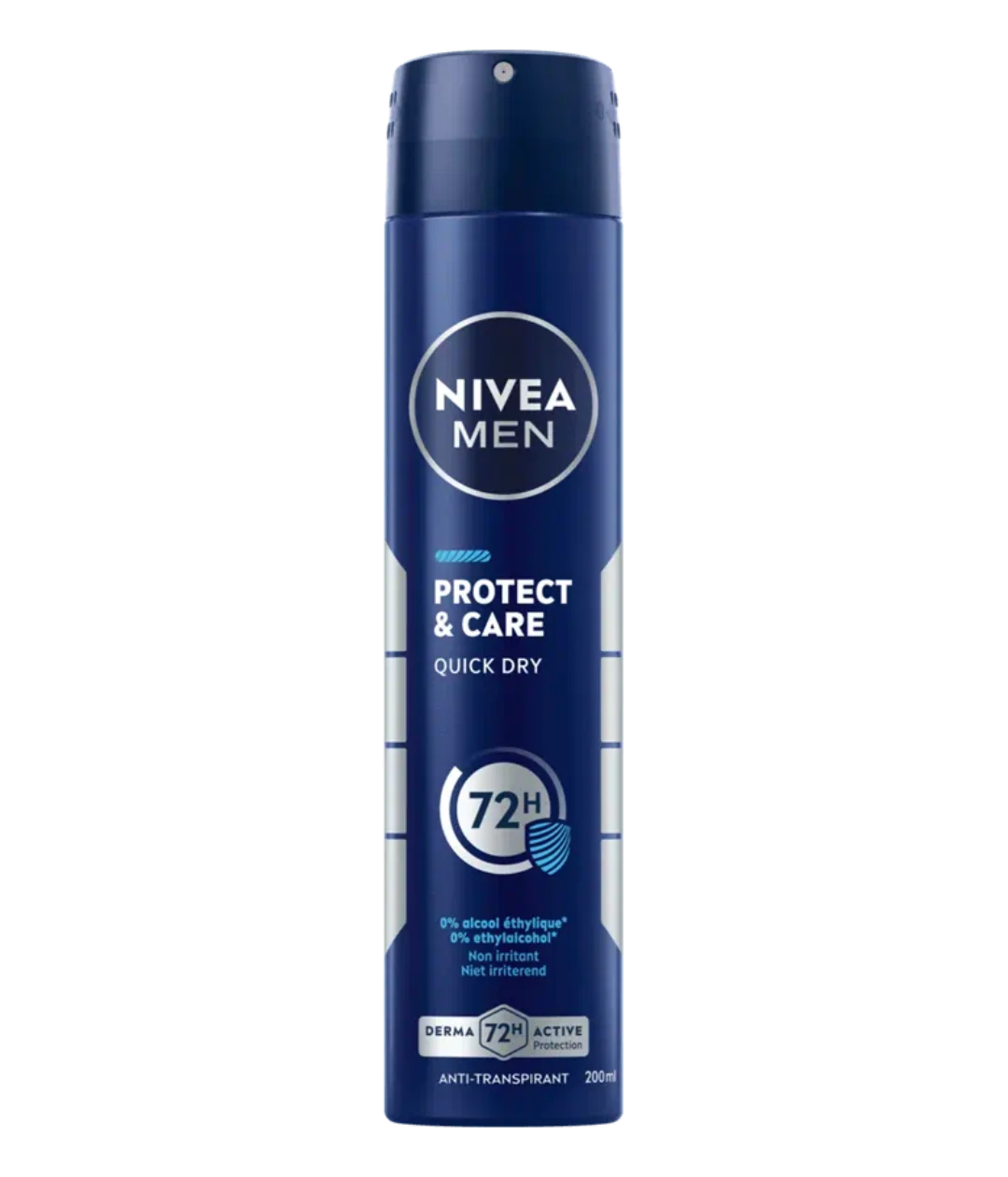 NIVEA MEN Déodorant Spray Protect & Care 72h 200ml – Protection, Soin & Fraîcheur Longue Durée