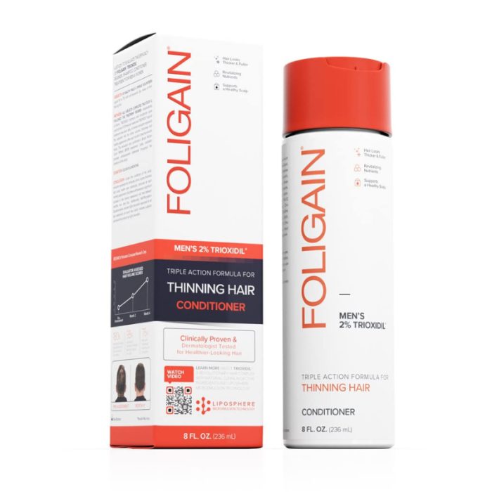 FOLIGAIN Conditionner Revitalisant Triple Action Pour Hommes avec 2% de Trioxidil