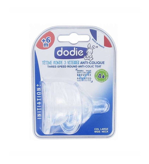 DODIE initiation Tétine  Ronde 3 Vitesses  + ANTI-Colique 4 liquide épais