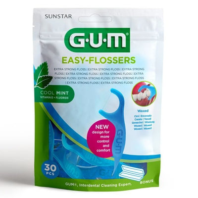 GUM EASY-FLOSSERS CIRE ET FLUORIDE 30 pcs 890