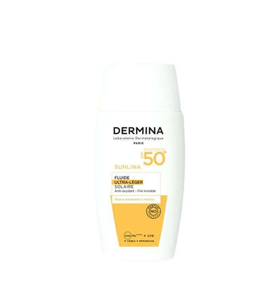 Dermina Sunlina Fluide Ultra Leger SPF 50+ Invisible 50 ml