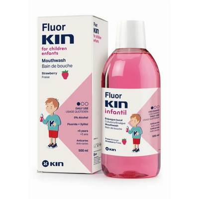 Kin Fluor Bain de bouche enfant Fraise 500ml