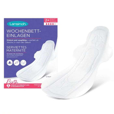 lansinoh Serviettes Maternité +2 semaines 12PC