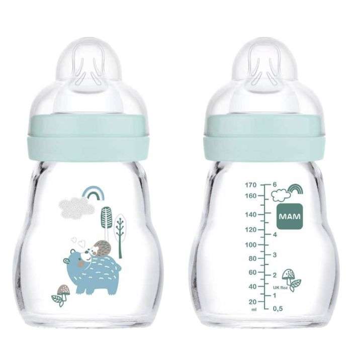 Mam Baby Biberon Feel Good en verre +0m 170ml