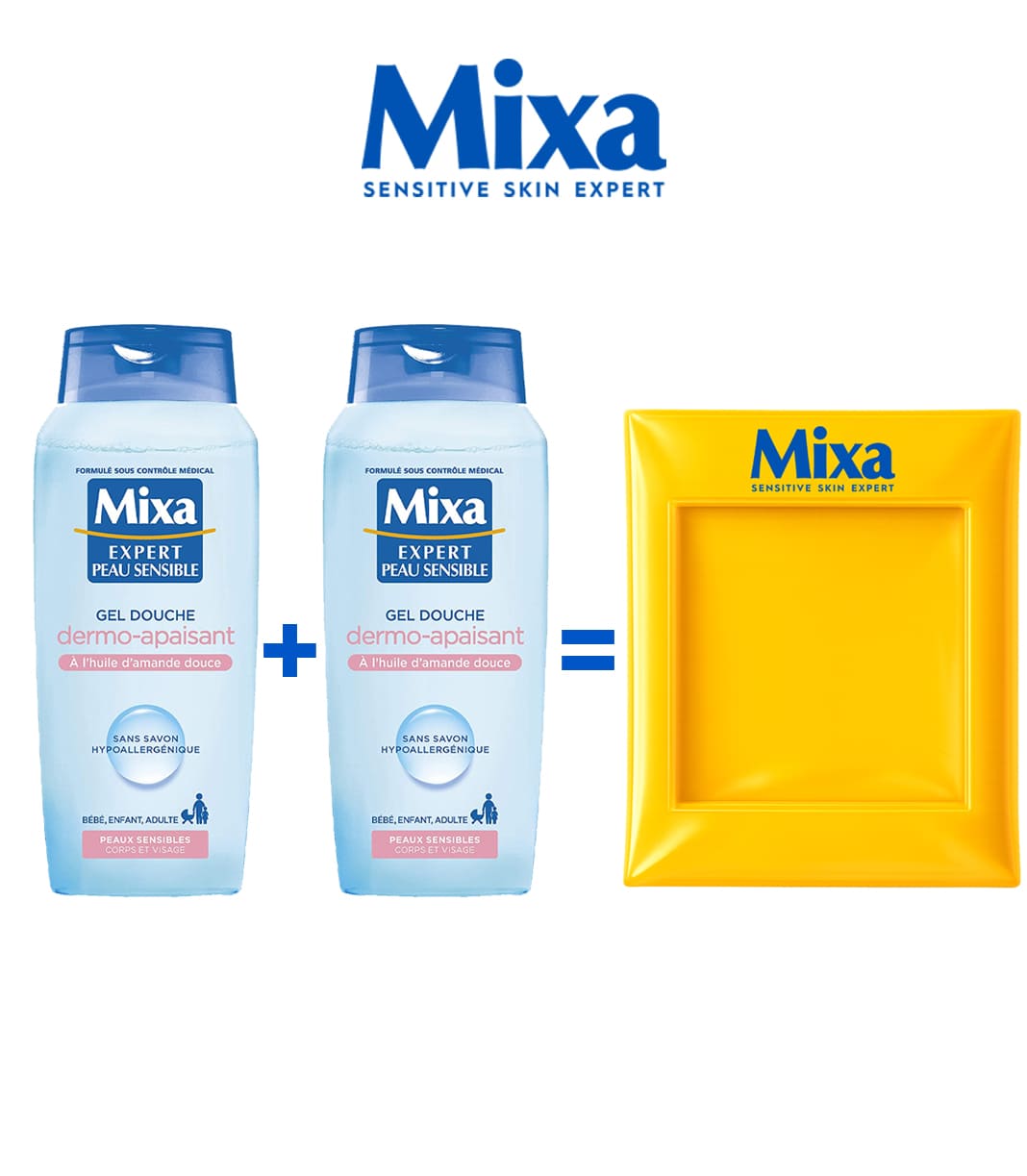 Mixa 2 Gel Douche Dermo-Apaisant 400ml - Trousse OFFERTE