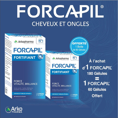 Forcapil Duo pack 180 gelules+60 gelules
