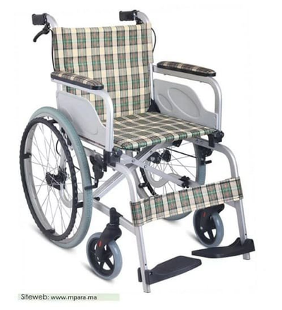 Fauteuil Roulant Confort Léger en Aluminium Pliable