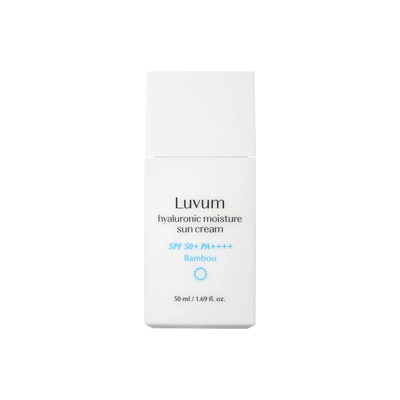Luvum Bamboo Hyaluronic Moisture Suncream 50ml – Crème Solaire Hydratante & Éclatante SPF50+ PA++++