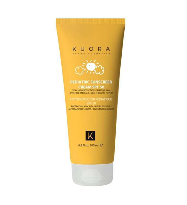 Kuora Ecran Solaire Pediatrique SPF 50 Sans Filtres Chimiques 200 ml