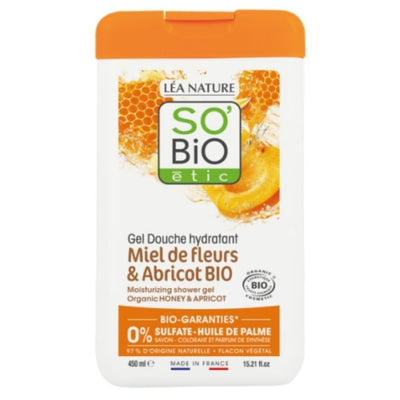 So Bio Gel Douche Hydratant Miel De Fleurs Et Abricot 450 ML