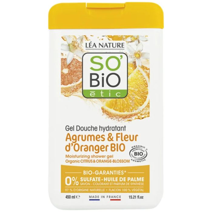 So Bio Gel Douche Agrumes Fleurs D'Oranger 450Ml
