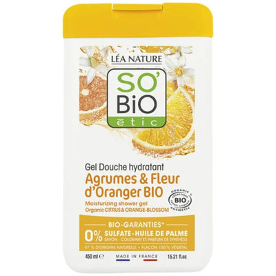 So Bio Gel Douche Agrumes Fleurs D'Oranger 450Ml