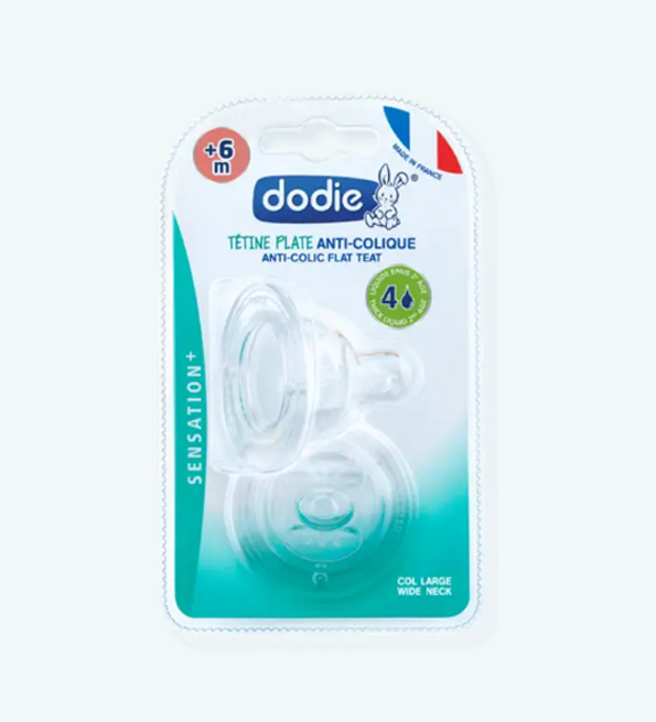Dodie Tétine SENSATION+ Plate Anti-Colique 4 liquide épais