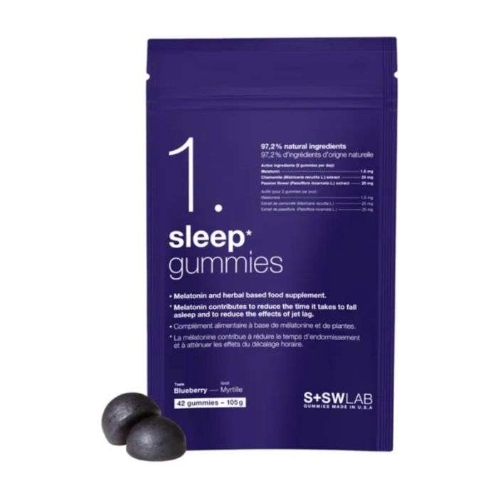 Sswlab 1 Sleep Gummies 105G 42 Gummies Gout Myrtille