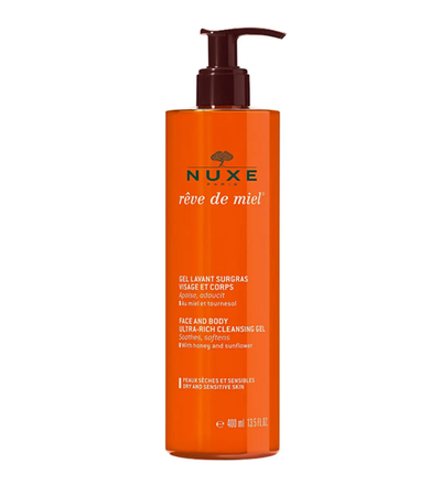 NUXE Rêve de Miel Gel lavant surgras visage et corps 400 ml