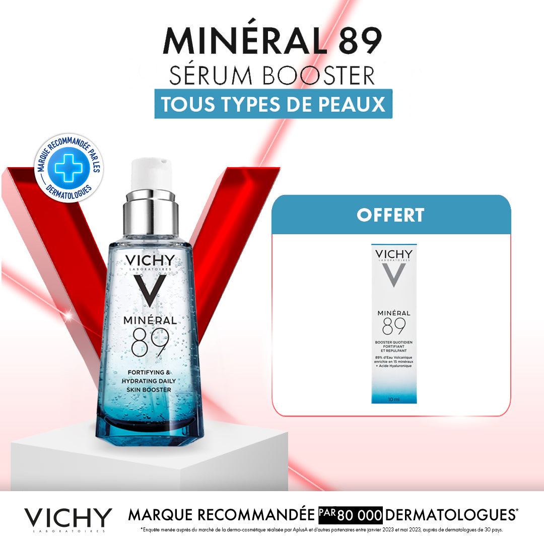Vichy Minéral 89 Sérum Booster Hydratant 50 ml - Mini Mineral 89 10Ml Offert