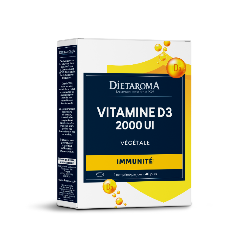 DIETAROMA Vitamine D3 végétale 40 comprimés